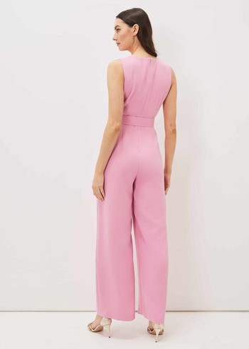 Phase Eight Lissia Wide Leg Jumpsuit Pink USA | 2394176-IB